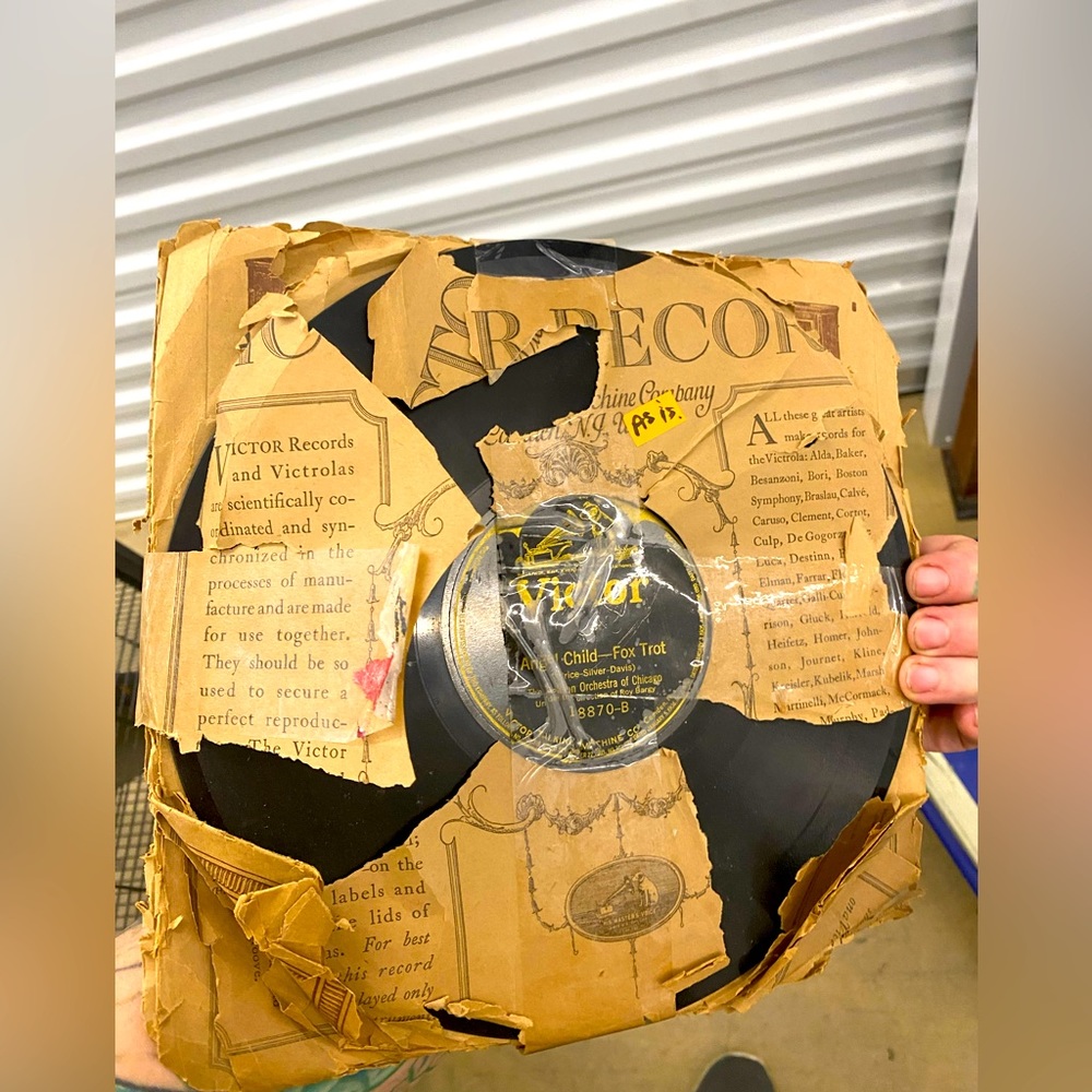 Bundle of antique victoria records. Angel child-Fox trot etc.